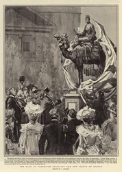 Der Herzog von Cambridge enthüllt die neue Statue von Gordon